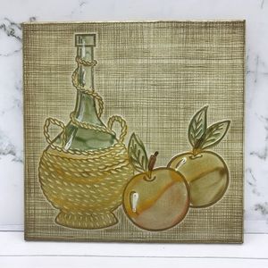 Italian kitchen Tile Ceramital Buonconvento Siena Apples & Wine 7 7/8” X 7 7/8”